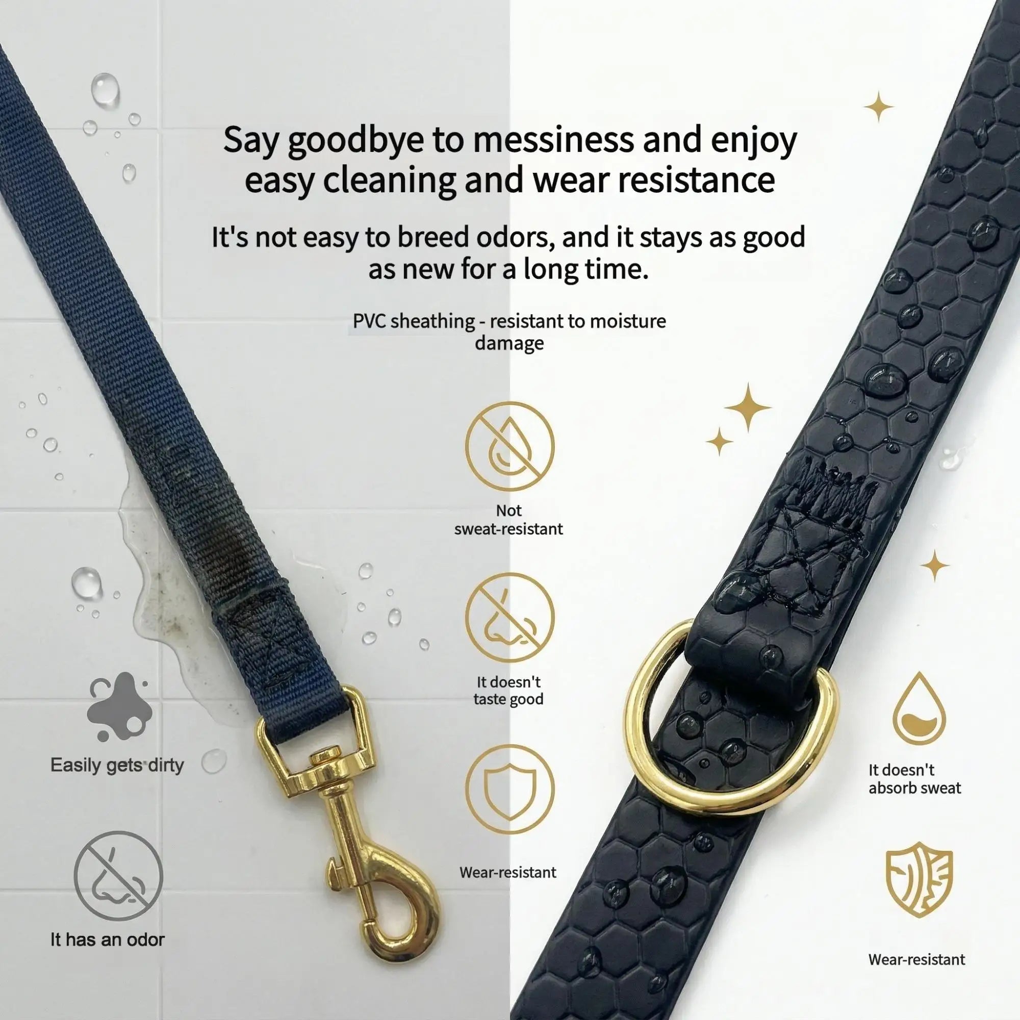 Long Waterproof PVC Dog Leash — 3m / 6m / 9m (10ft / 20ft / 30ft) Training & Walking Rope for Small, Medium & Large Dogs