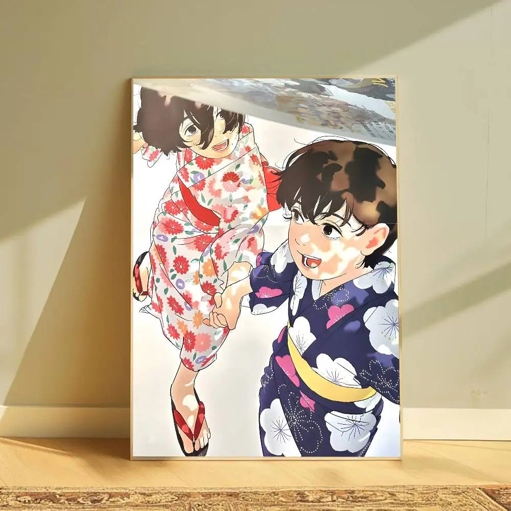 Anime Look Back Poster Removable Waterproof Sticky Wall Art Aesthetic Decor for Living Room Bedroom Bar