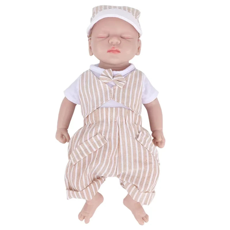 Full Silicone Reborn Baby Doll 14-15 Inch (35-38 cm) Realistic Newborn Lifelike Painted Collectible Gift