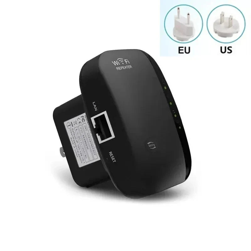 Mini WiFi Extender 300Mbps 2.4GHz Wireless Signal Booster - Compact Plug-In Range Repeater & Access Point