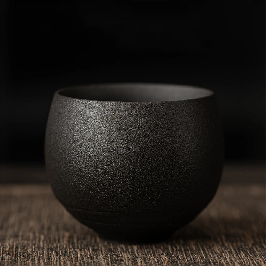 Japanese-Style Handmade Rough Pottery Tea Cup Ceramic Kung Fu Single Cup Antique Style Gift