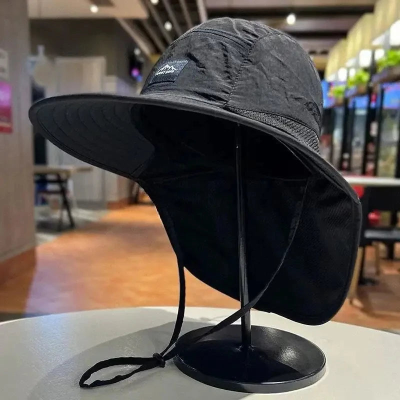 Wide Brim Sun Hat for Fishing & Hiking - Lightweight Breathable Adjustable Outdoor Travel Cap