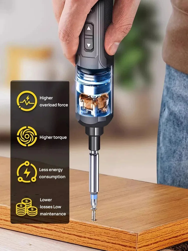 Mini USB Rechargeable Electric Screwdriver Set 2000mAh - Cordless Precision Torque Repair Kit