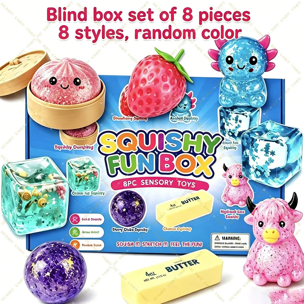 24-Day Dumpling Squishy Advent Calendar Blind Box Soft Slow-Rise Fidget Toys for Anxiety Relief & Christmas Party Gifts