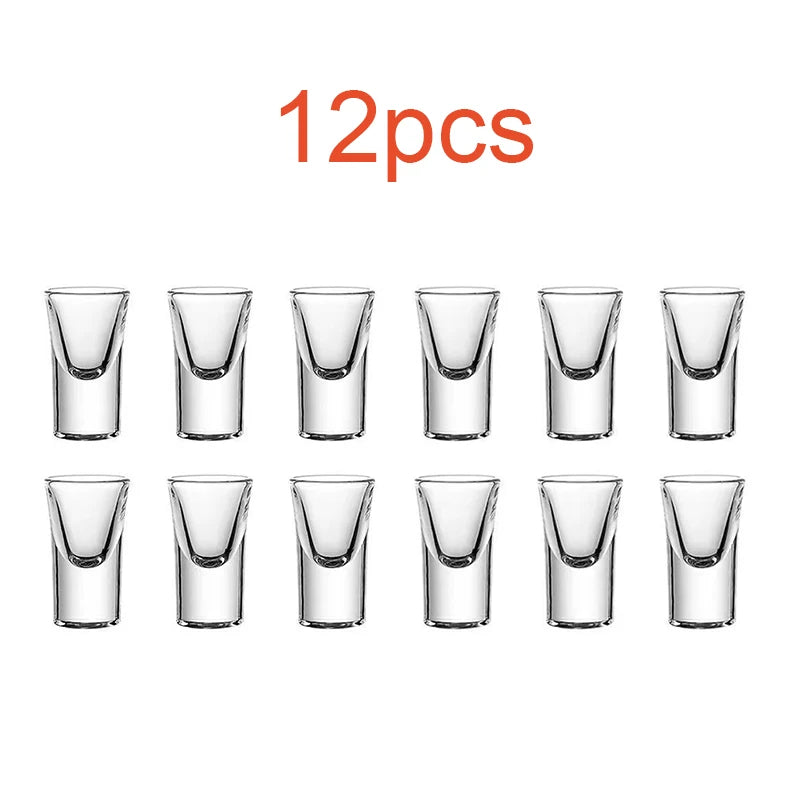 15ml (0.51 fl oz) Thick-Bottom Shot Glasses - 2/6/12 Pack Transparent Liquor & Baijiu Cups