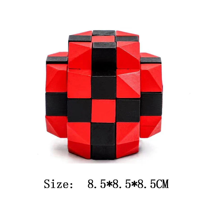 Wooden Lu Ban Brain Teaser 3D Puzzle – Educational Logic Game for Kids & Adults