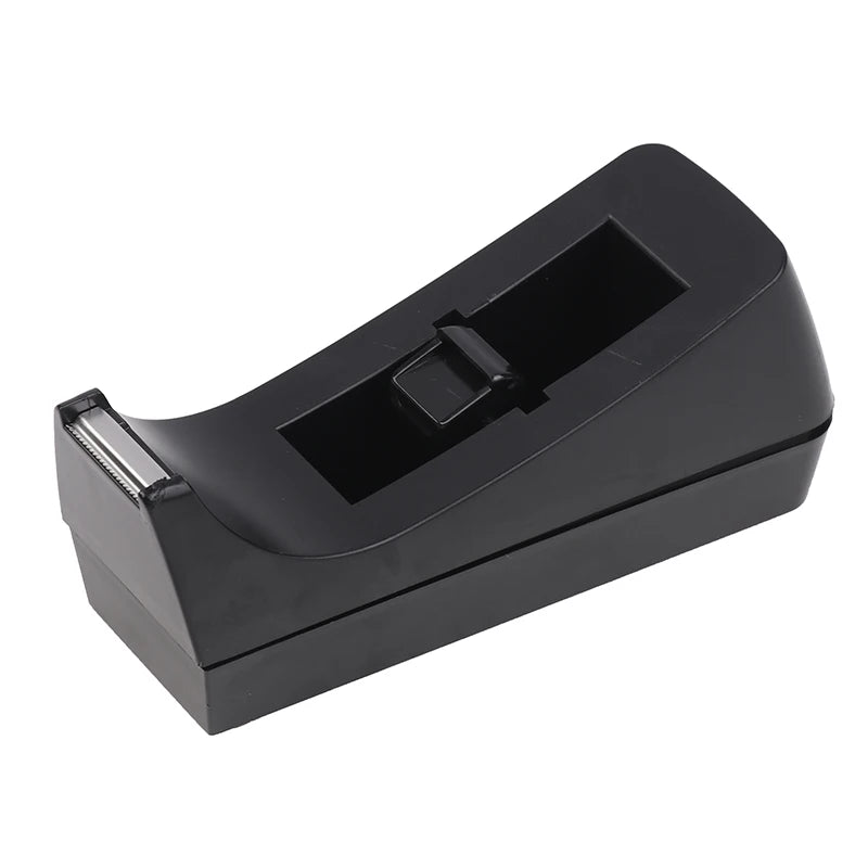 Black Nano-Coated Desktop Tape Dispenser – Compact Weighted Tape Holder for Small-Core Rolls