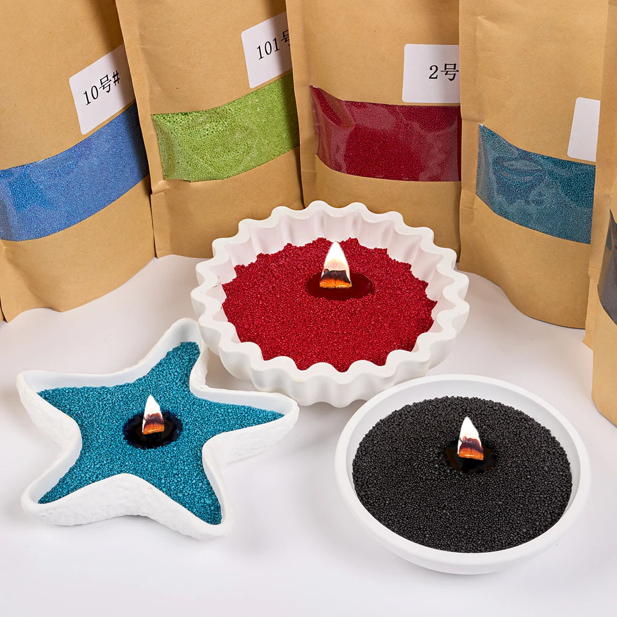 250g (8.8 oz) 11-Color Sand Wax Pearls for DIY Scented Candle Making & Sand Painting