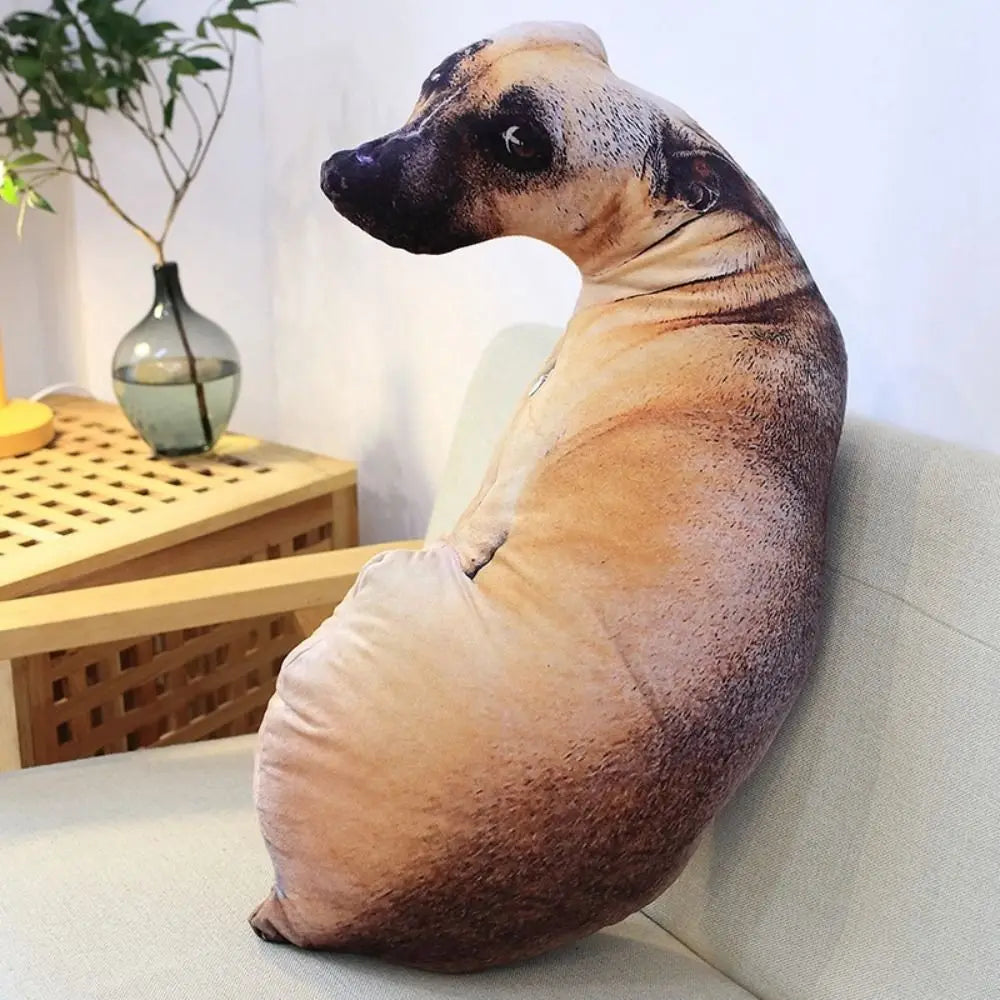 Lifelike Hound Dog Throw Pillow 3D Plush Cushion – Soft Pet Accent Pillow for Home & Office, 20 cm / 50 cm (7.9 in / 19.7 in)