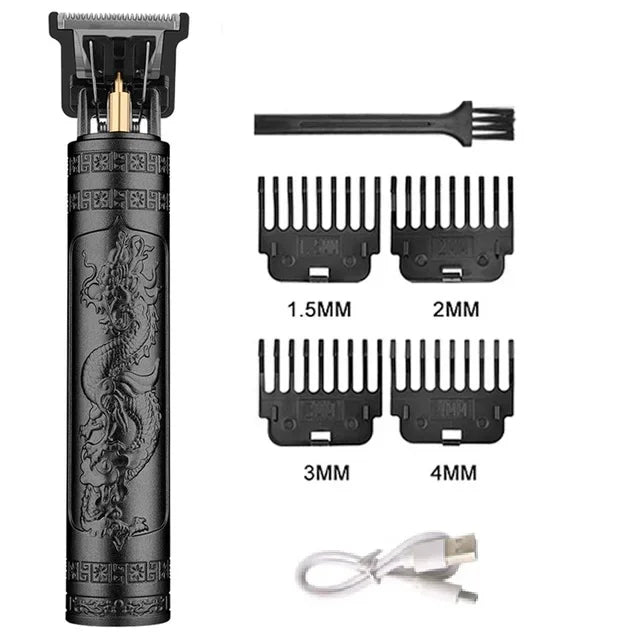 Precision Carving Hair Clipper – Professional Rechargeable Metal Cordless Cordless Trimmer for Men