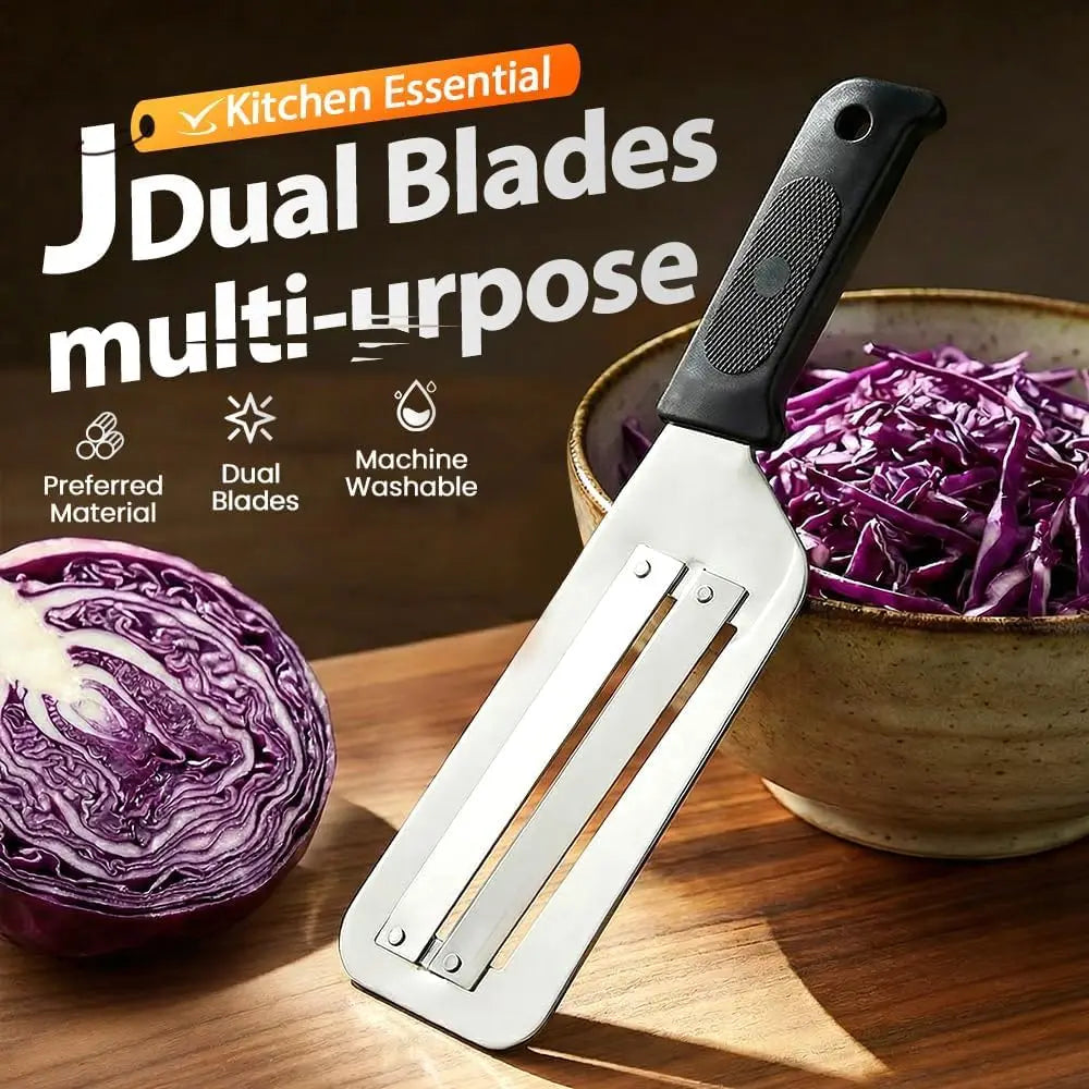 Stainless Steel Dual-Blade Handheld Vegetable Slicer Cabbage Shredder for Salad