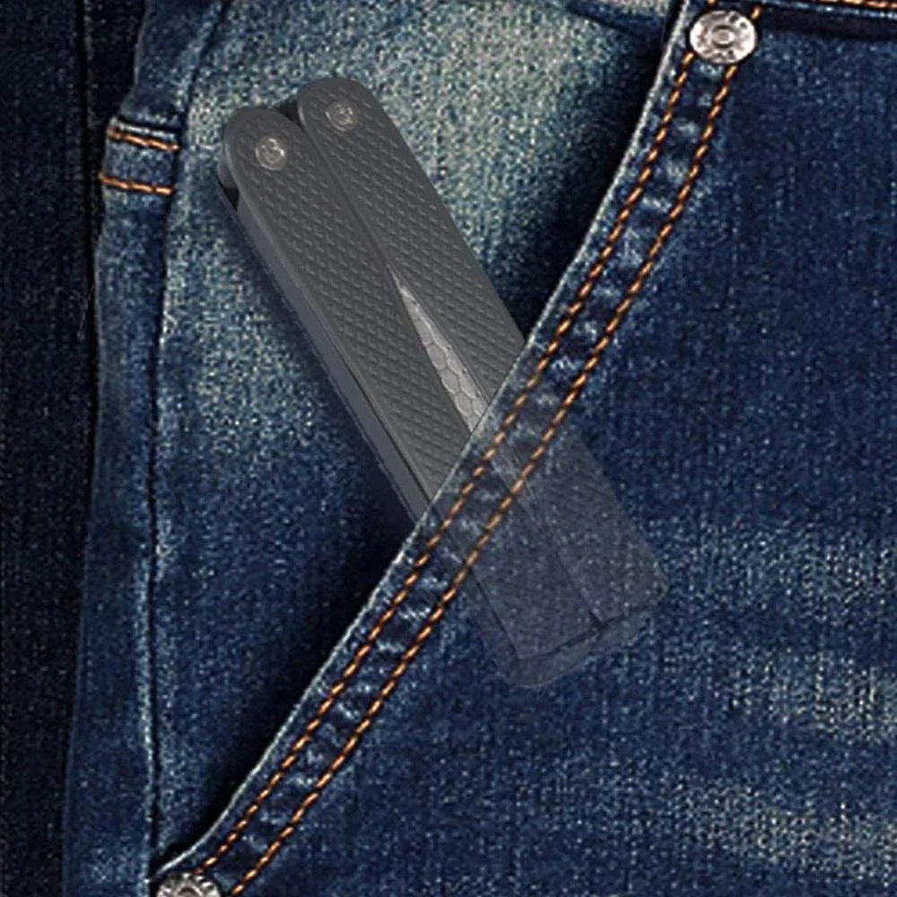 Portable Folding Pocket Knife Sharpener - Double-Sided Diamond Whetstone for Kitchen, Camping & Outdoor Use