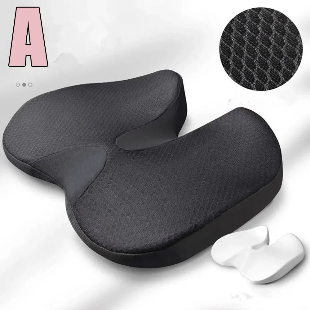 Orthopedic Memory Foam Seat Cushion – Non-Slip Coccyx, Tailbone, Sciatica & Prostate Pain Relief for Chair and Car