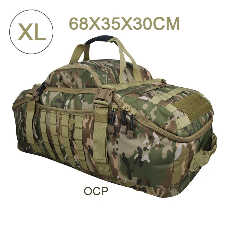 3-Way Molle Tactical Backpack Duffel Bag 30L 45L 80L for Hiking Camping Travel