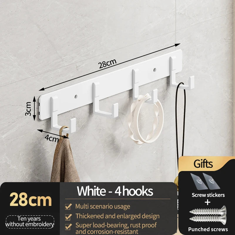 Heavy Duty Aluminum Wall Hooks for Coats & Bags, Entryway, Closet & Wardrobe Robe Hooks (1-3 Pack)