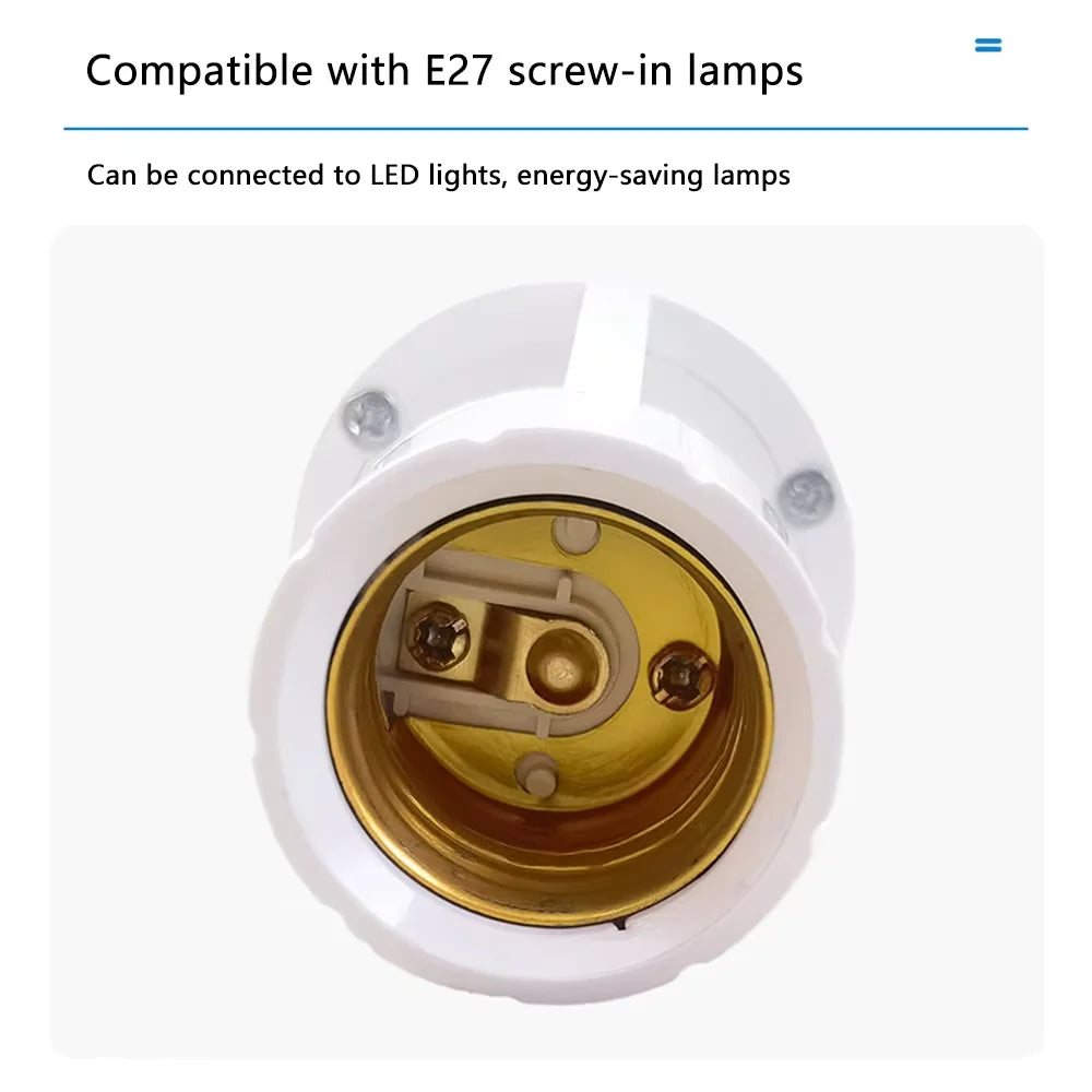 Motion Sensor Light Bulb Adapter E27 PIR Socket Holder Automatic LED Switch 110-220V