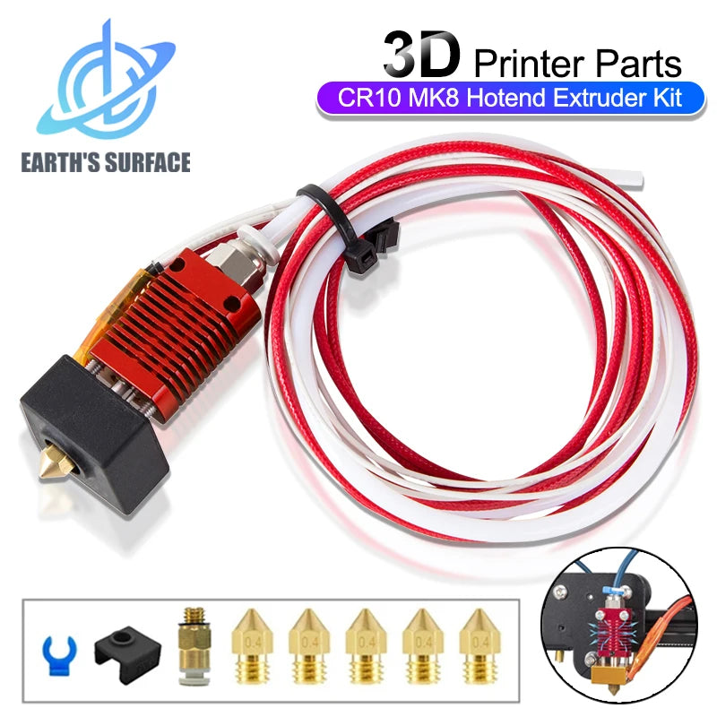 Universal Metal J-Head Hotend & Assembled Extruder Kit for FDM 3D Printers
