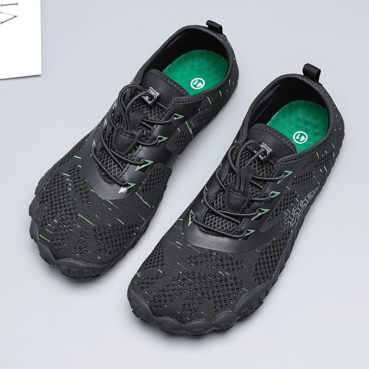 Black men's breathable cotton lace-up casual shoes with lightweight EVA sole, ideal for spring and autumn, by FanzyMarket.