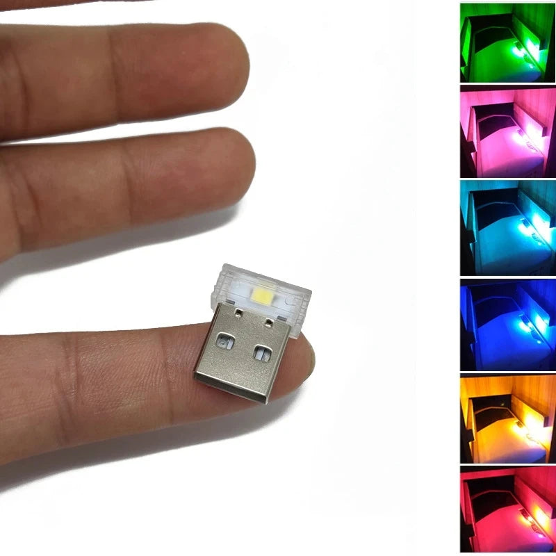 Red Mini USB LED Car Ambient Light from FanzyMarket, colorful interior atmosphere lamp with emergency mode for auto interior lighting.