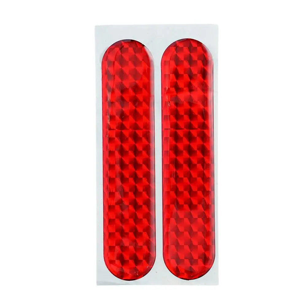 Two red reflective car door safety stickers by FanzyMarket, interior warning tape with 10.6 x 2.3 cm reflective surface for visibility.