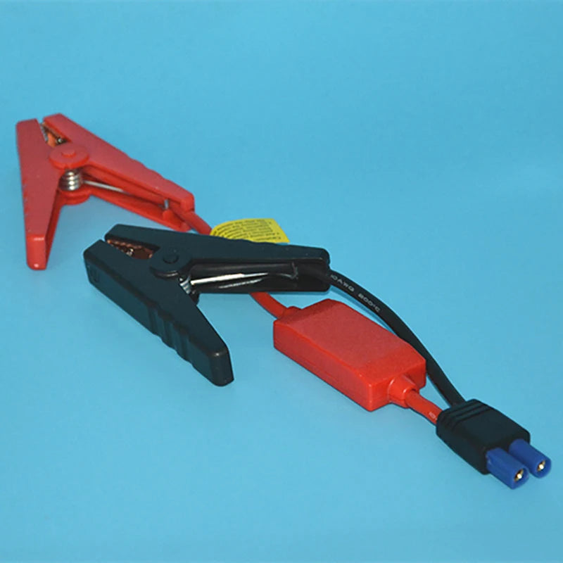 FanzyMarket 12.3-inch portable car jump starter cable with EC5 plug and alligator clamps for 12V vehicle battery boost.