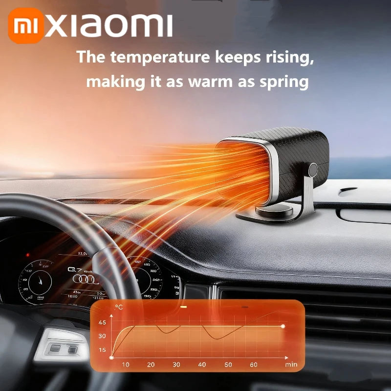 FanzyMarket 12V/24V car electric heater and cooling fan for windshield defogger and defroster, black compact auto electronics.