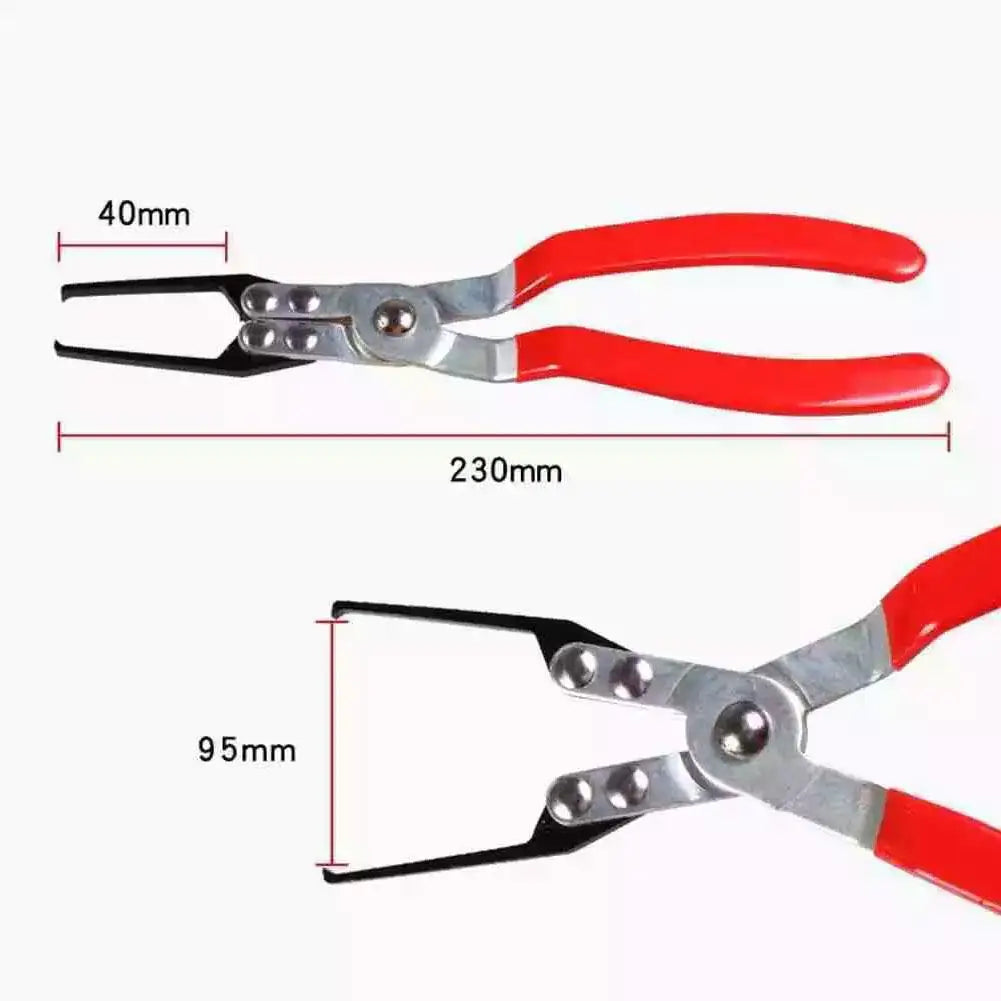 FanzyMarket auto & moto relay removal pliers with red handle, fuse puller clamp tool for car electrical repair and electronics.