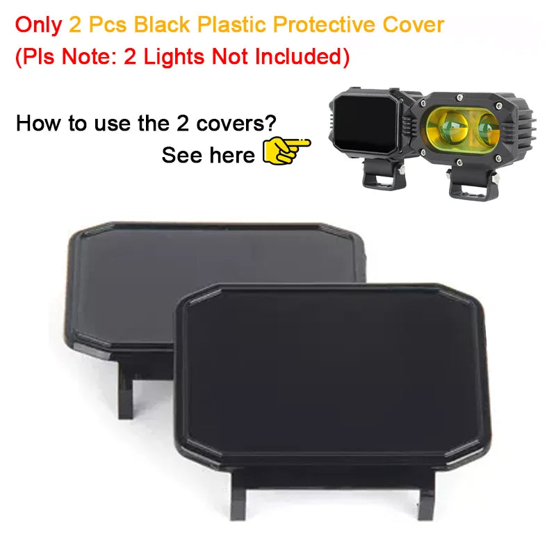 FanzyMarket 4-inch LED Pod Light with combo spot and flood beam, suitable for cars, motorcycles, ATV, UTV, and off-road vehicles.
