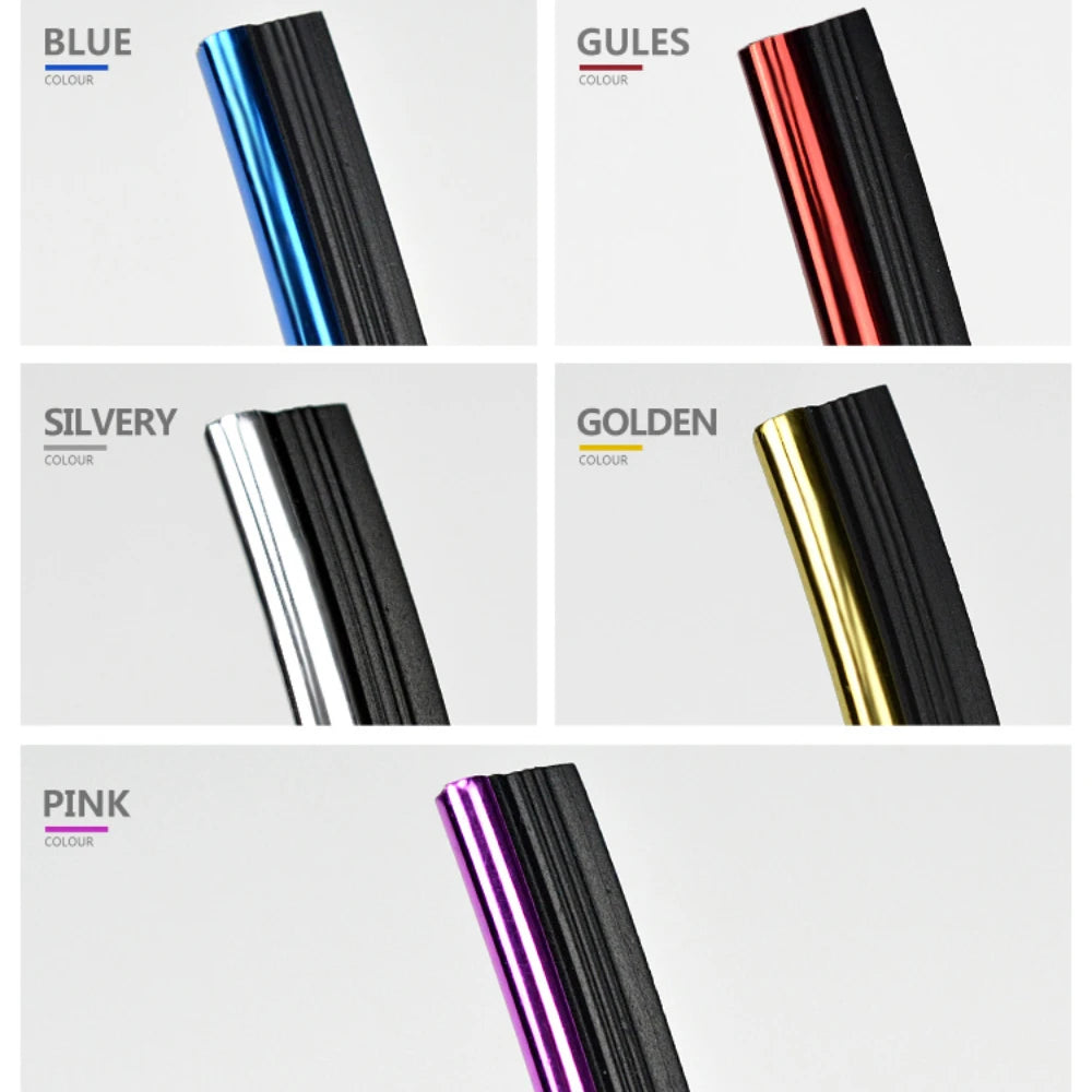 Flexible PVC car trim moulding strip in silver, used as decorative edge guard for vehicle interiors and exterior auto details.