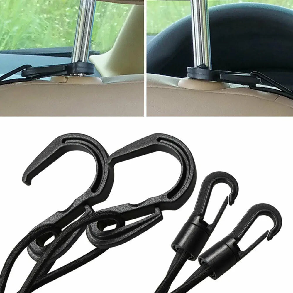 FanzyMarket car seat back mesh storage organizer with elastic pocket, 30x23 cm, for auto interior and phone mount organization