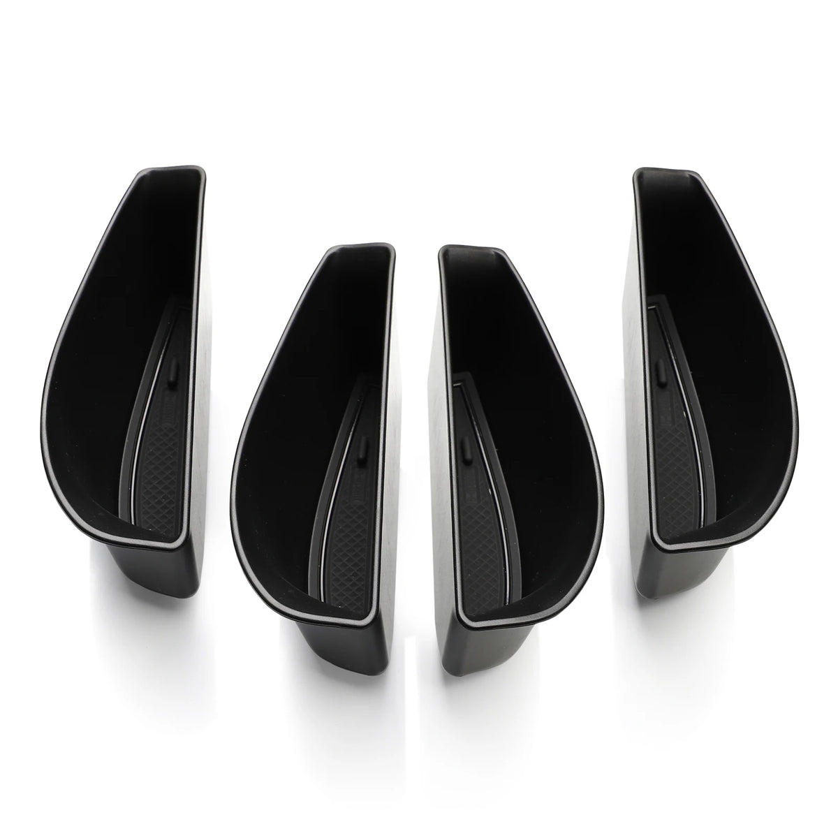 FanzyMarket car door handle storage trays for VW ID.4, front and rear armrest organizers, red plastic trays for interior storage.