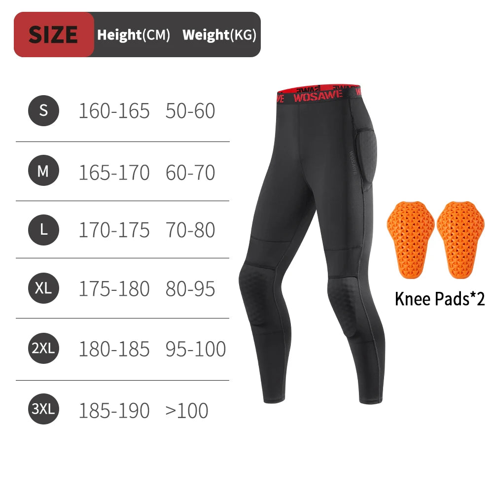 Men's black CE-certified motorcycle pants with detachable knee and hip pads, breathable motocross off-road cycling gear by FanzyMarket.
