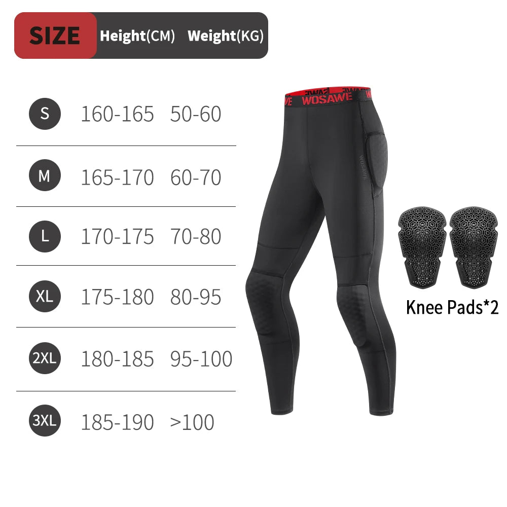 Black men's CE-certified motorcycle pants with detachable knee and hip pads, breathable motocross off-road cycling gear by FanzyMarket.