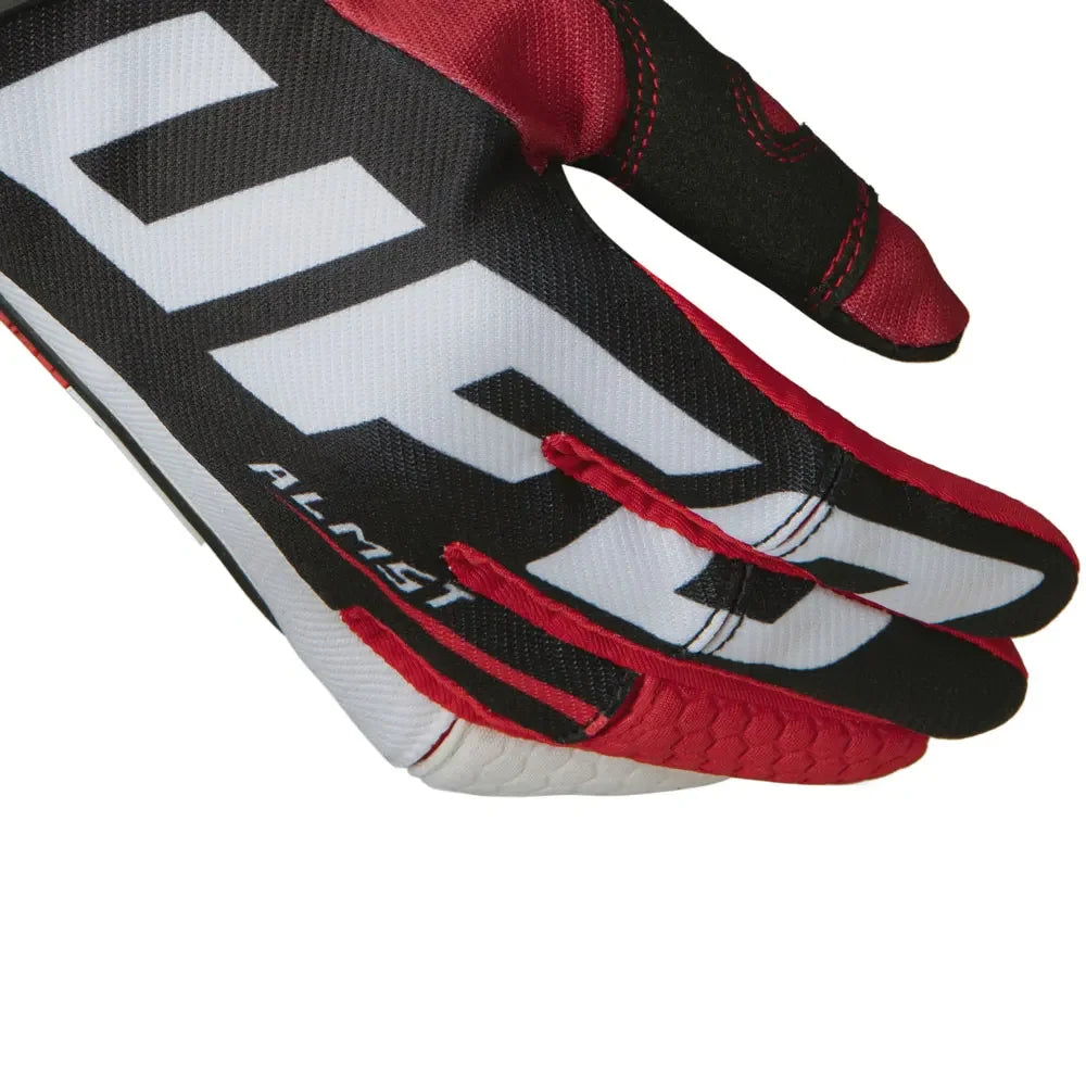 FanzyMarket men's off-road motorcycle gloves, full-finger shockproof MX ATV racing gloves with touchscreen, breathable and windproof fabric.