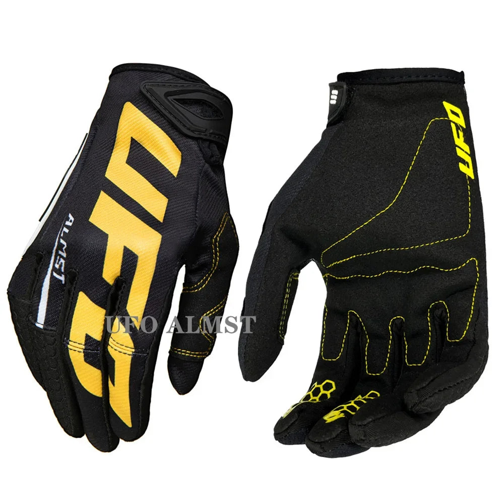 FanzyMarket men's off-road motorcycle gloves with full fingers, shockproof, breathable, touchscreen-compatible, windproof ATV racing gear