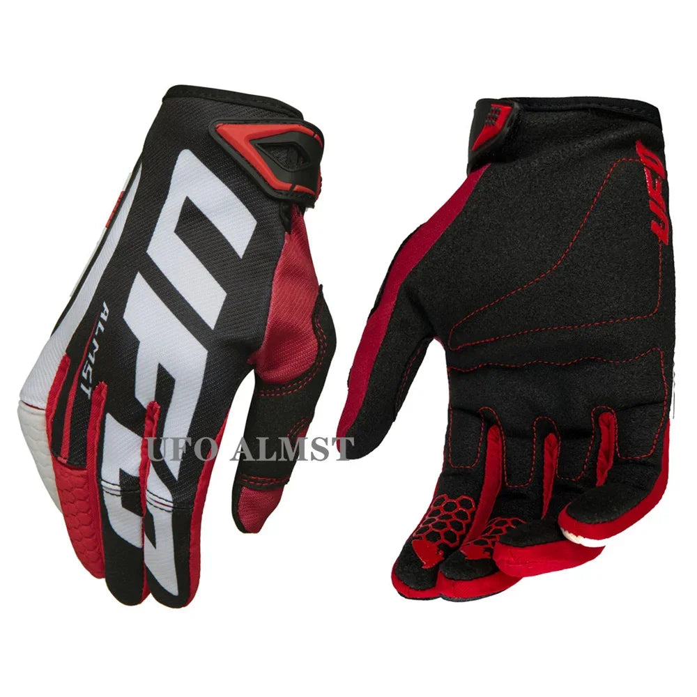 Men's off-road motorcycle gloves by FanzyMarket, full-finger shockproof MX ATV racing gloves with touchscreen, breathable, windproof.