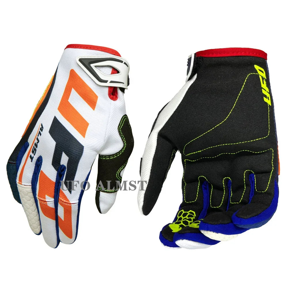 Men's off-road motorcycle gloves by FanzyMarket, full-finger shockproof MX ATV racing gloves with touchscreen, breathable, and windproof features.
