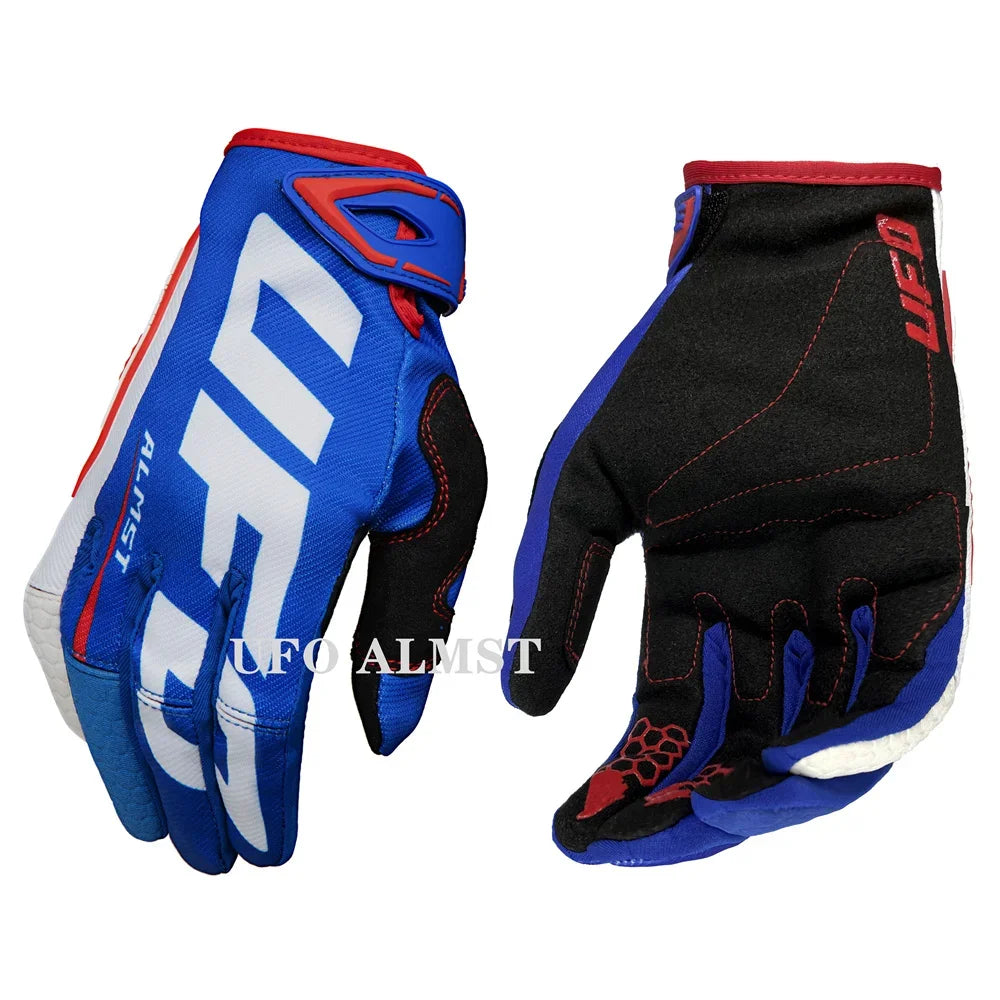 FanzyMarket men's off-road motorcycle gloves, full-finger shockproof MX ATV riding gloves with touchscreen, breathable, and windproof features.