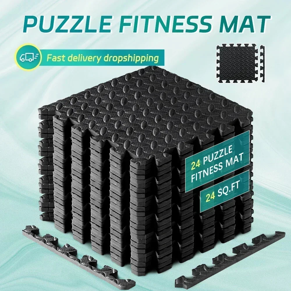 FanzyMarket baby foam play mat tiles, 30x30 cm EVA interlocking puzzle tiles for nursery or play area.