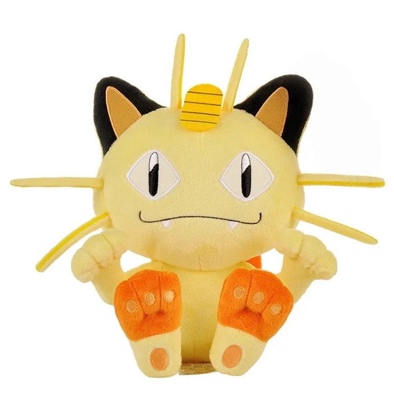 Colorful plush toy featuring Gengar, Pikachu, Charizard, and Piplup designs, soft stuffed animal for kids, 6-12 inches.