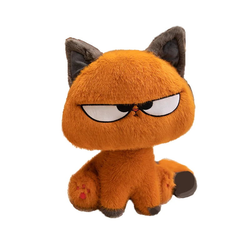 Orange cat plush toy from FanzyMarket, 25cm kawaii soft stuffed animal, perfect for kids as a cute cartoon doll gift.