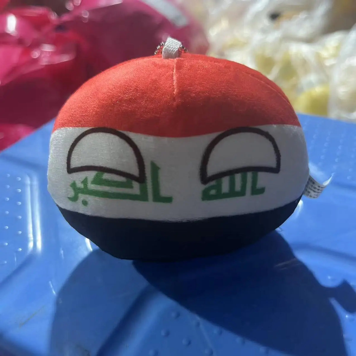 Polandball Countryball plush keychain by FanzyMarket, 10 cm stuffed toy with 70 designs, ideal for kids and collectors.
