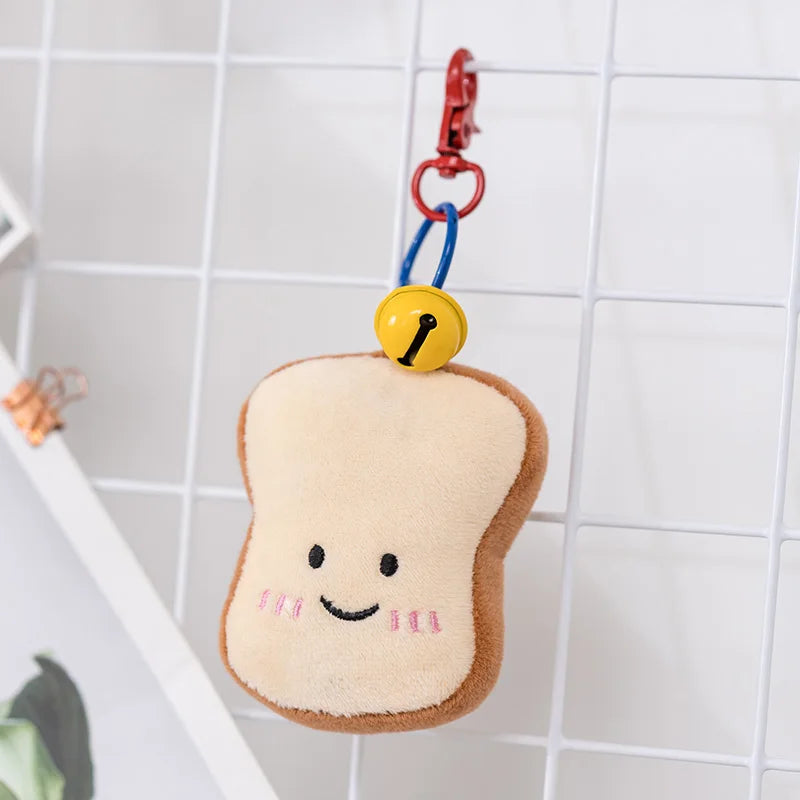FanzyMarket cartoon egg and toast plush pillow, 25cm, cute breakfast-themed food stuffed doll, soft plush toy for kids.
