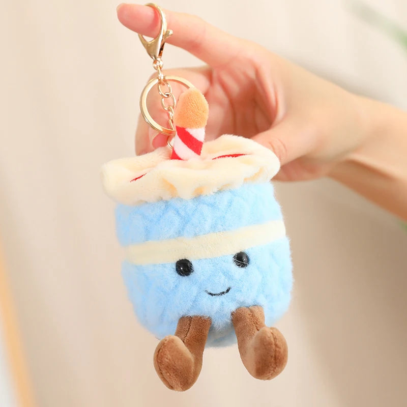 FanzyMarket cartoon egg and toast plush pillow, 25cm cute breakfast food stuffed doll for kids and plush toy collection.
