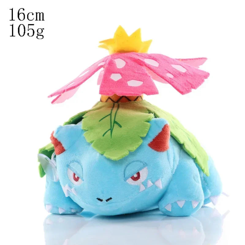 Cute FanzyMarket plush toys featuring Pikachu, Charmander, Bulbasaur, Squirtle, Psyduck, and Eevee in soft stuffed doll form.