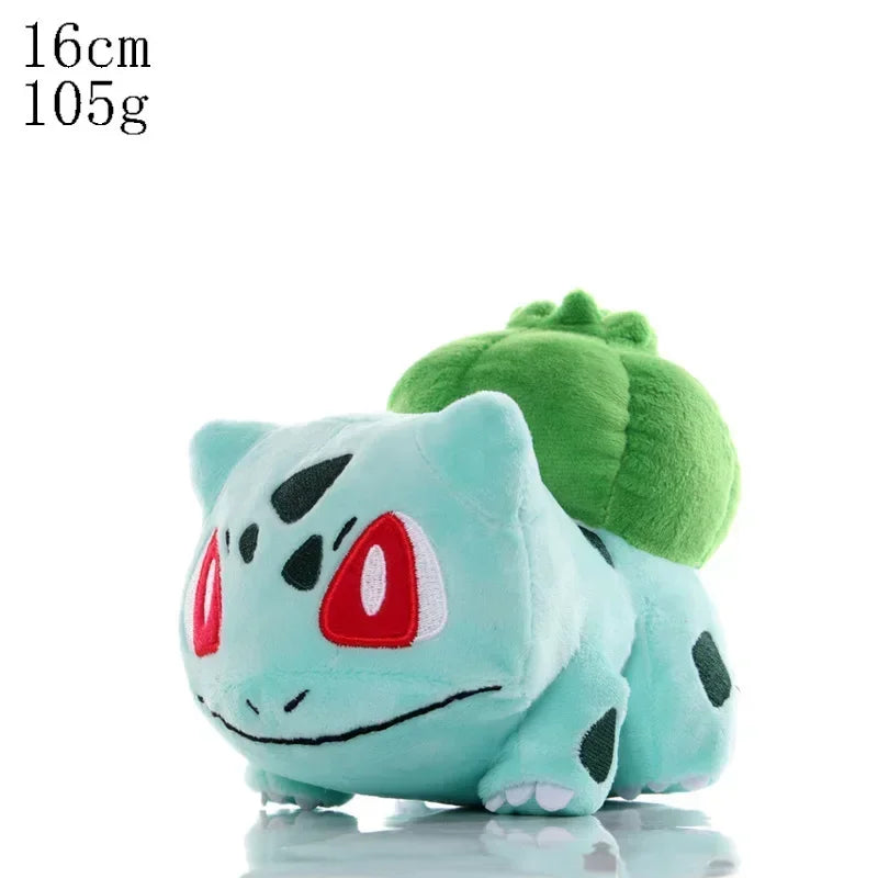 FanzyMarket plush toy set featuring Pikachu, Charmander, Bulbasaur, Squirtle, Psyduck, and Eevee stuffed dolls, 6-12 inches.