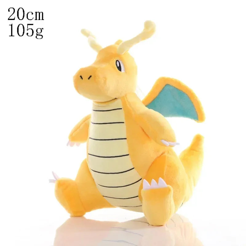 FanzyMarket plush baby dolls featuring Pikachu, Charmander, Squirtle, Eevee, and more in 6-12 inch size, soft and cuddly.
