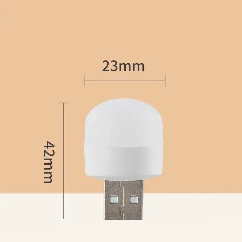 FanzyMarket mini USB LED night lights in warm white, portable eye-protection lamps, pack of 1, 3, 5, or 10 for decor and reading.