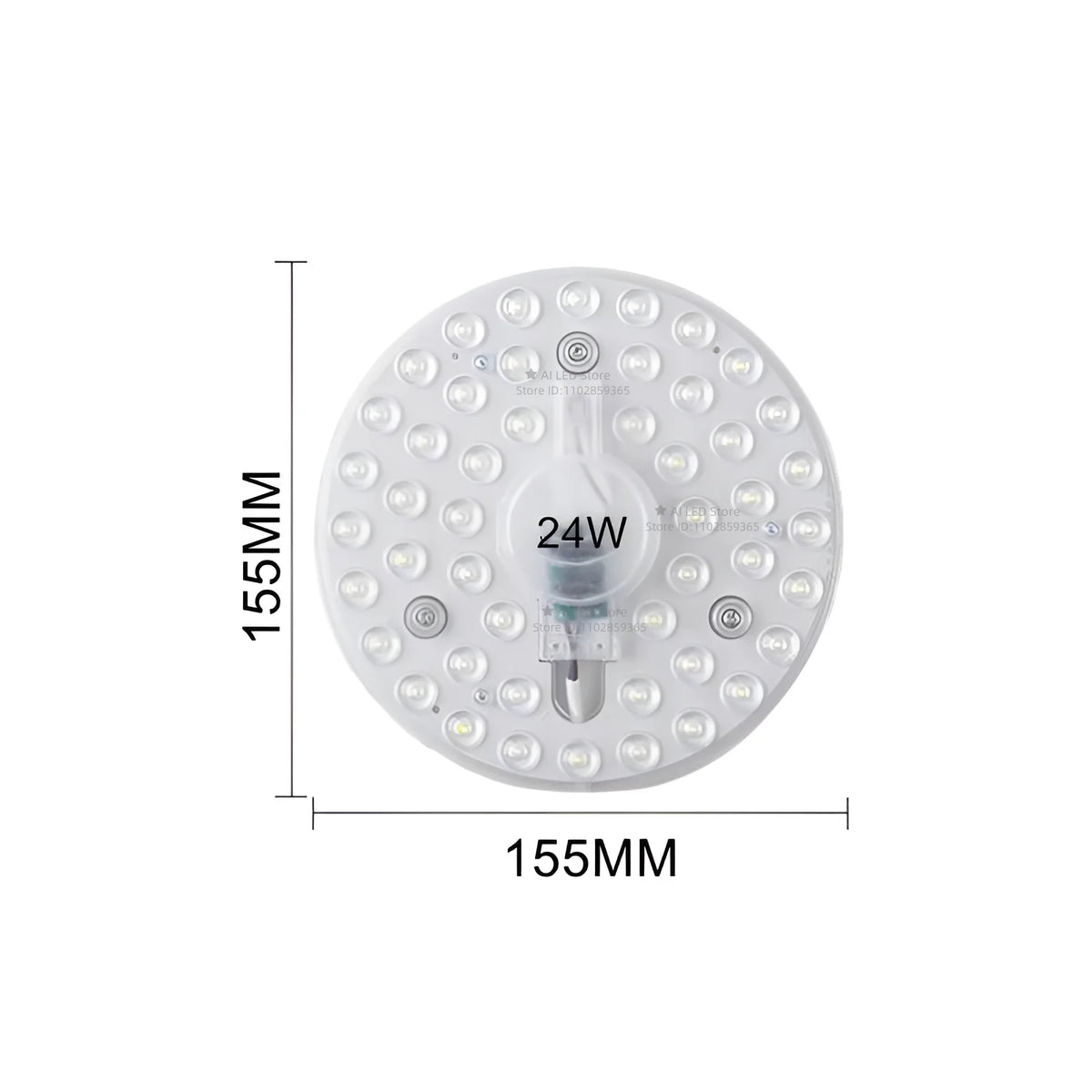 Round LED panel ceiling light from FanzyMarket, 24W, cold white, circular flush mount lamp for modern home lighting.