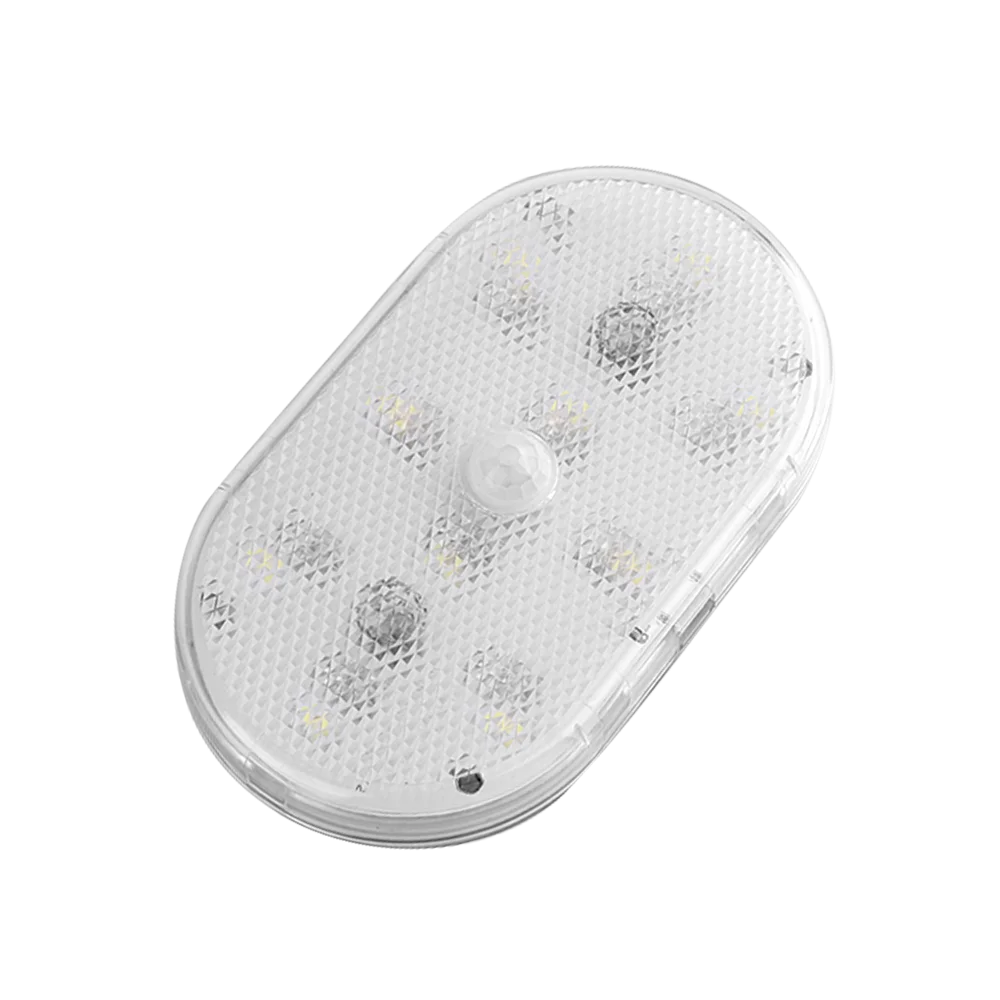 FanzyMarket wireless motion sensor LED night light with touch switch, USB rechargeable, ideal for car trunk, closet, and cabinet lighting.